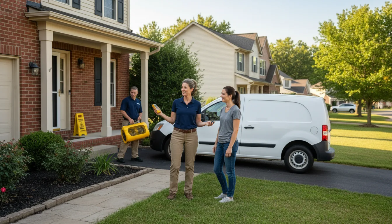 Residential water damage restoration in New Augusta, MS